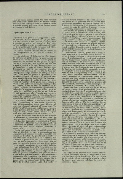 Voci del tempo : rassegna contemporanea politica e finanziaria e rivista delle riviste